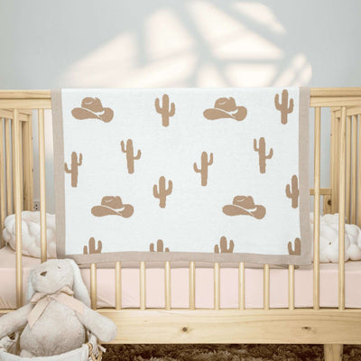 Cactus Jacquard Baby Blanket SwaddleAn