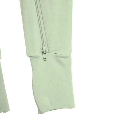 Convertible Footie Pajamas - Sage Green SwaddleAn