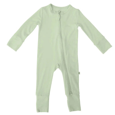Convertible Footie Pajamas - Sage Green SwaddleAn
