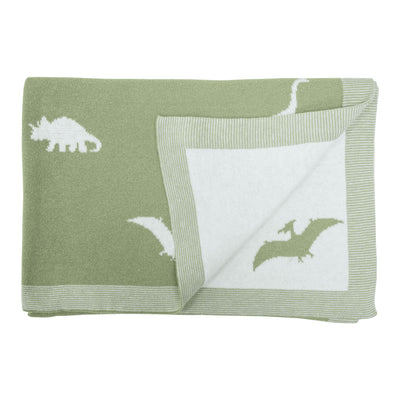 Dinosaur Jacquard Baby Blanket