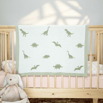 Dinosaur Jacquard Baby Blanket