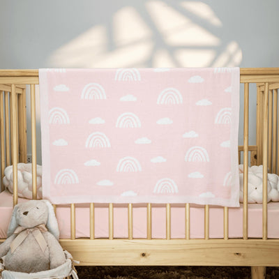 Rainbow Jacquard Baby Blanket