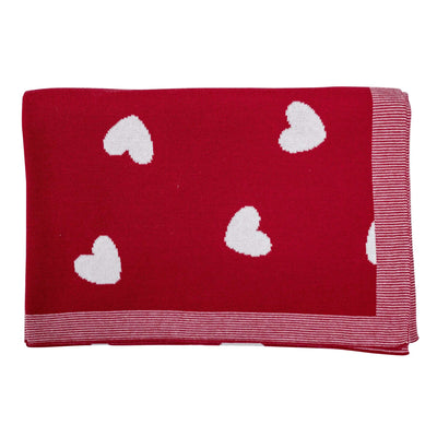 Valentine Heart Jacquard Baby Blanket SwaddleAn