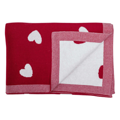 Valentine Heart Jacquard Baby Blanket SwaddleAn