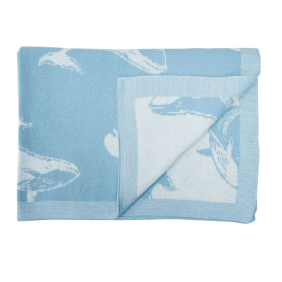 Whale Jacquard Baby Blanket SwaddleAn