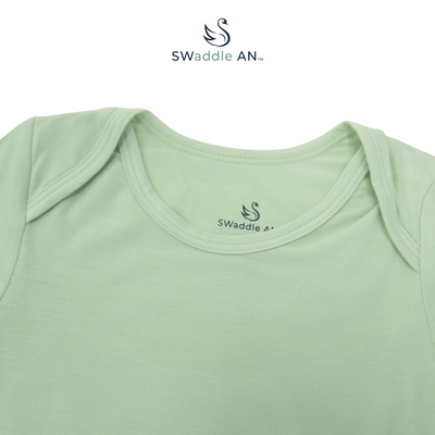 'Little Bean' Bamboo Baby Bodysuit | Coffee Baby Onesie SwaddleAn