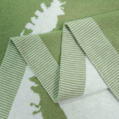 Dinosaur Jacquard Knit Baby Blanket