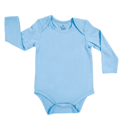 Long Sleeve Baby Bodysuit - Blue Bell SwaddleAn