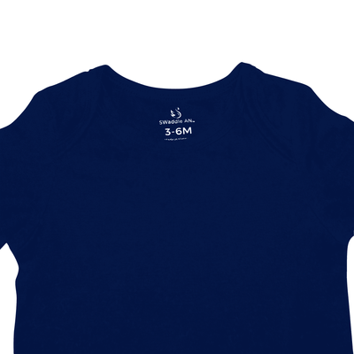 Long Sleeve Baby Bodysuit - Blue Depths SwaddleAn