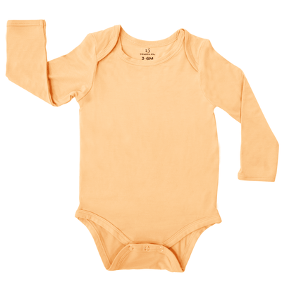 Long Sleeve Baby Bodysuit - Peach Fuzz SwaddleAn