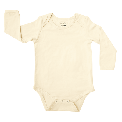 Long Sleeve Baby Bodysuit - Sand SwaddleAn