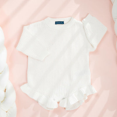 Ruffle Baby Knit Rompers