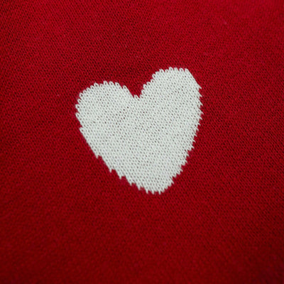 Valentine Heart Jacquard Baby Blanket SwaddleAn