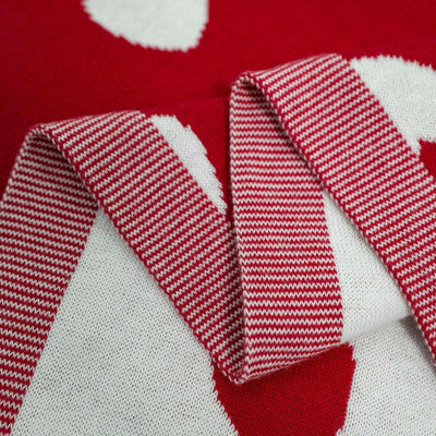Valentine Heart Jacquard Baby Blanket SwaddleAn