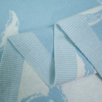 Whale Jacquard Baby Blanket SwaddleAn