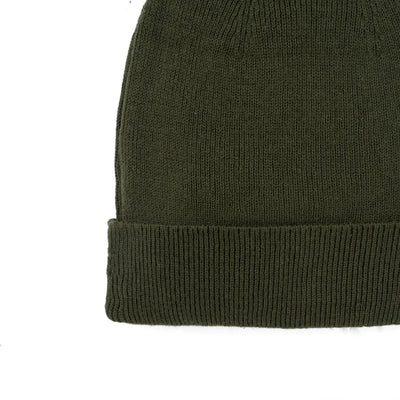 Knit Baby Pom Beanie in Forest Green