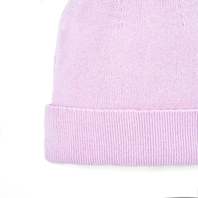 Knit Baby Pom Beanie in Lilac