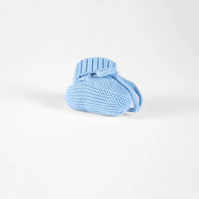 Knitted Booties in Baby Blue