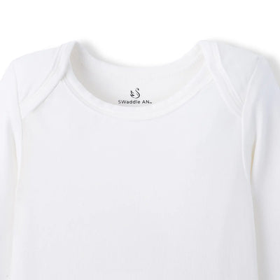 Long Sleeve Baby Bodysuit in White