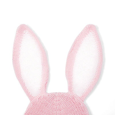 Bunny Ear Knit Beanie in Pink