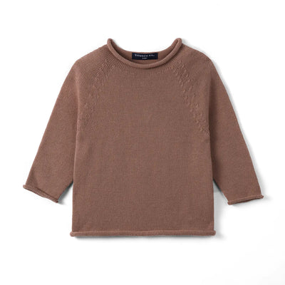 Brown sweater on a white background