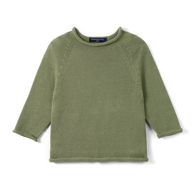 100% Cotton Sage Green Knit Rollneck