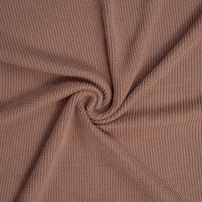 Ruffled Edge Knit Baby Blanket in Mocha