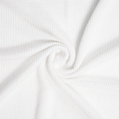 Ruffled Edge Knit Baby Blanket in White