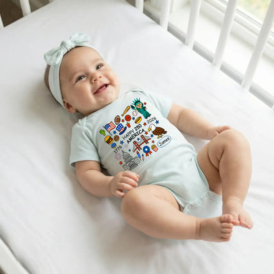 USA 250th Anniversary Custom Baby Name Onesie