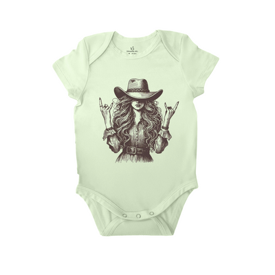 Vintage Cowgirl Bodysuit for Your Little Legend SwaddleAn
