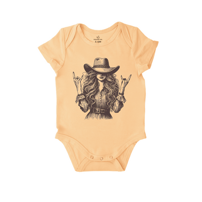 Vintage Cowgirl Bodysuit for Your Little Legend SwaddleAn