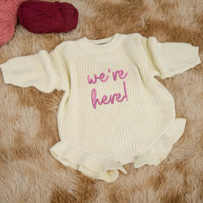 We’re Here Embroidered Romper