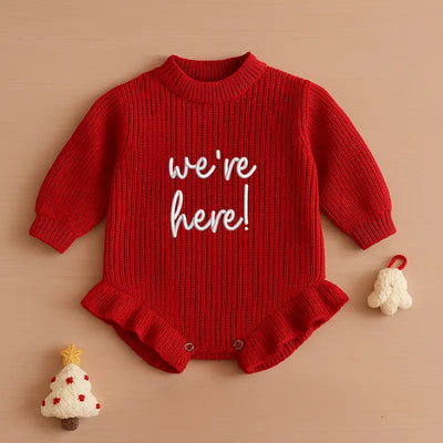 We’re Here Embroidered Romper
