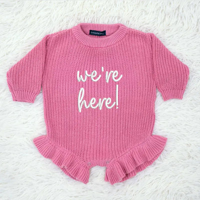 We’re Here Embroidered Romper