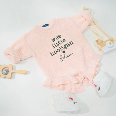 Wee Little Hooligan Embroidery Knit Romper