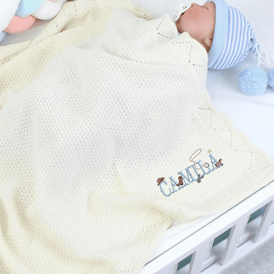 Western Cowboy Country Custom Name Baby Blanket - SwaddleAn