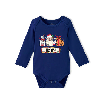 Custom Christmas Santa Claus Bamboo Baby Bodysuit