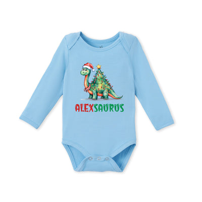 Custom Dinosaurus Name Bamboo Baby Bodysuit