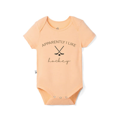 Apparently I Like Hockey Baby Bamboo Onesie