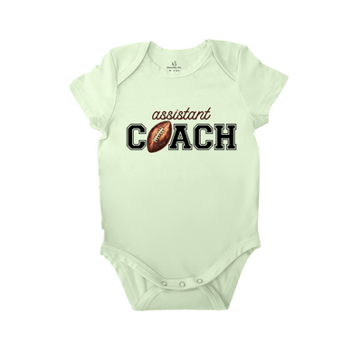 Football Onesie, Assistant Coach Baby Onesie, Rugby Bodysuit