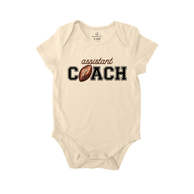 Football Onesie, Assistant Coach Baby Onesie, Rugby Bodysuit
