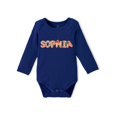 Custom Christmas Gingerbread Doodle Bamboo Baby Bodysuit