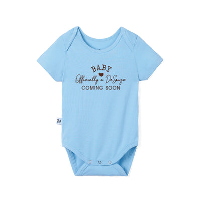 Custom Embroidered Name Coming Soon Bamboo Bodysuit