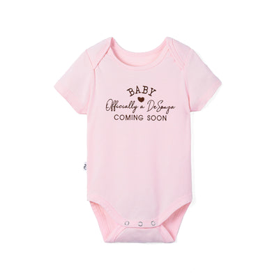 Custom Embroidered Name Coming Soon Bamboo Bodysuit