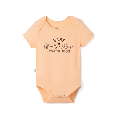 Custom Embroidered Name Coming Soon Bamboo Bodysuit