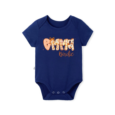 Custom Autumn Doodle Name Bamboo Bodysuit