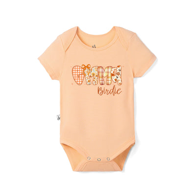 Custom Autumn Doodle Name Bamboo Bodysuit