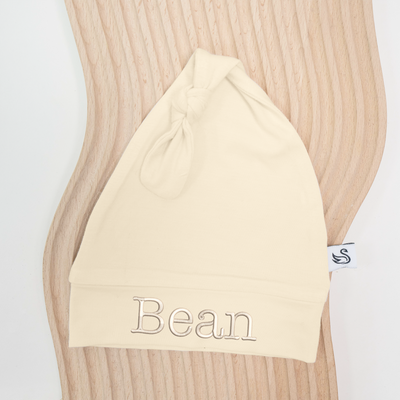 Baby Knotted Cap - Personalized Embroidery Name