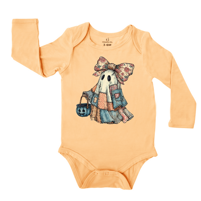 Coquette Halloween Ghost Baby Onesie SwaddleAn