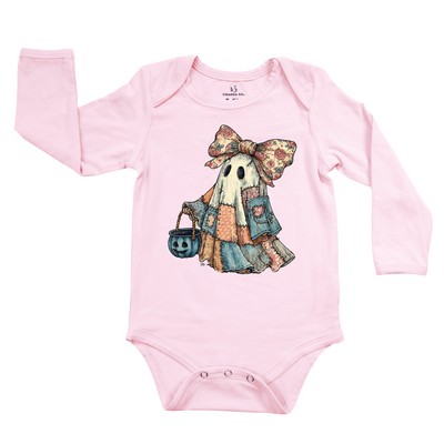 Coquette Halloween Ghost Baby Onesie SwaddleAn